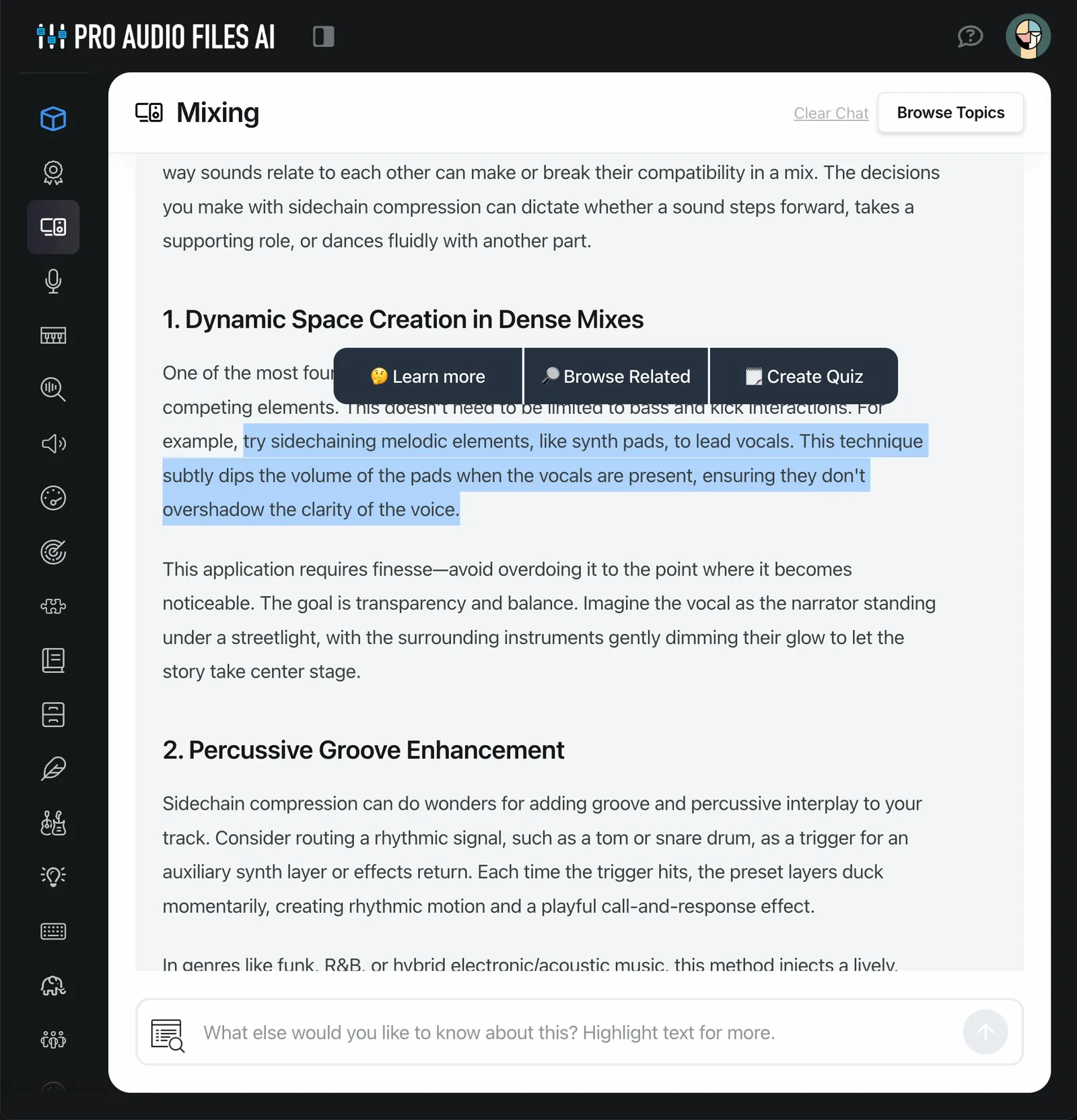 TPAF AI - Full Interface